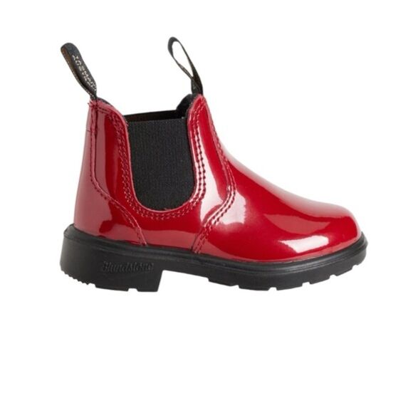 Blundstone Girls 2255 Chelsea Boots Patent Leather Water Proof Red Size 3 4T - Picture 3 of 6